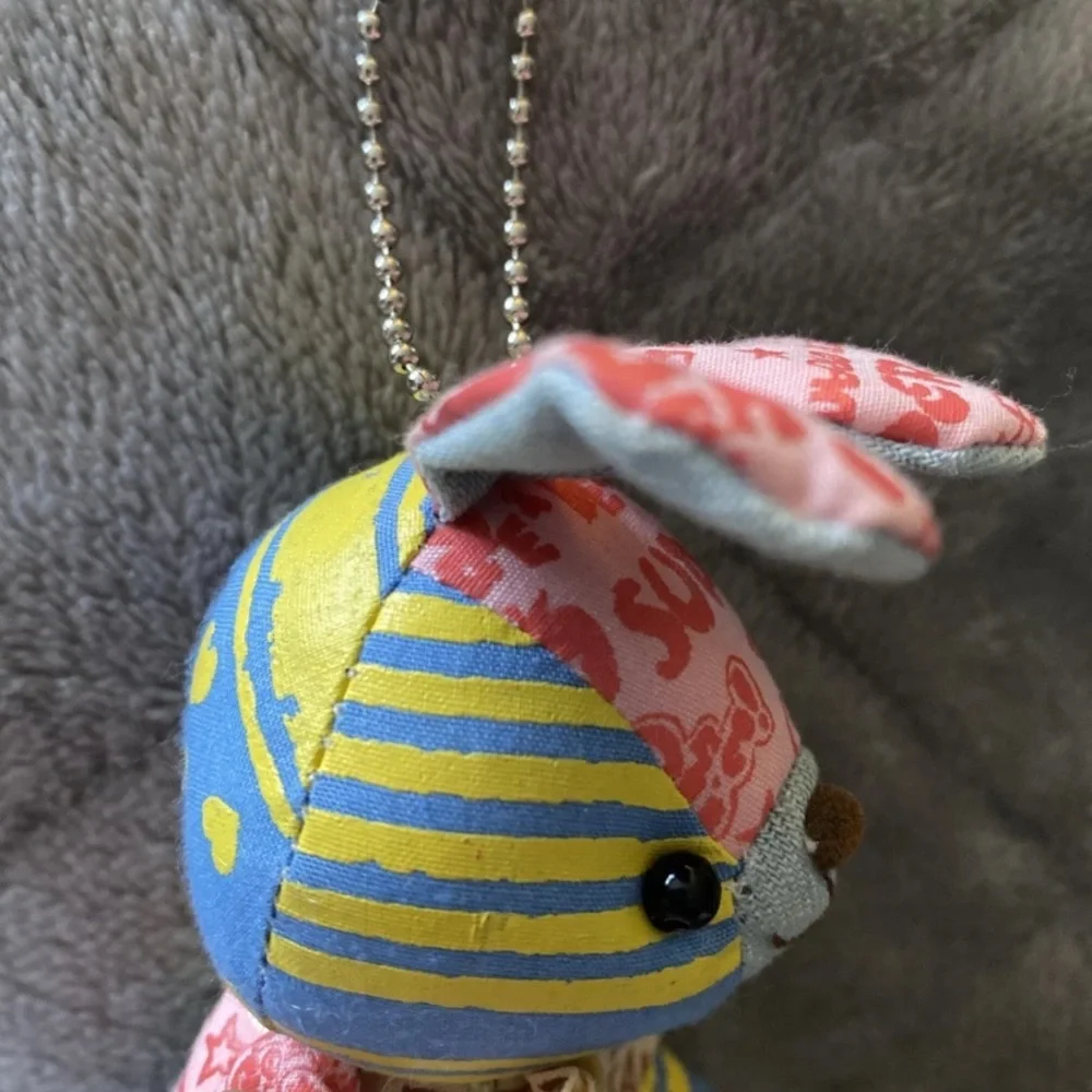 SUPER GRAM Naoko Shinada Jointed Patchwork‎ Bunny Rabbit Keychain Nao's Stuff
